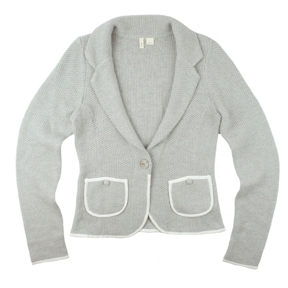 Anthropologie Sweaters - MOTH Gray Waffle Texture Cardigan Sweater